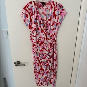 Vibrant Multicolor Wrap Dress